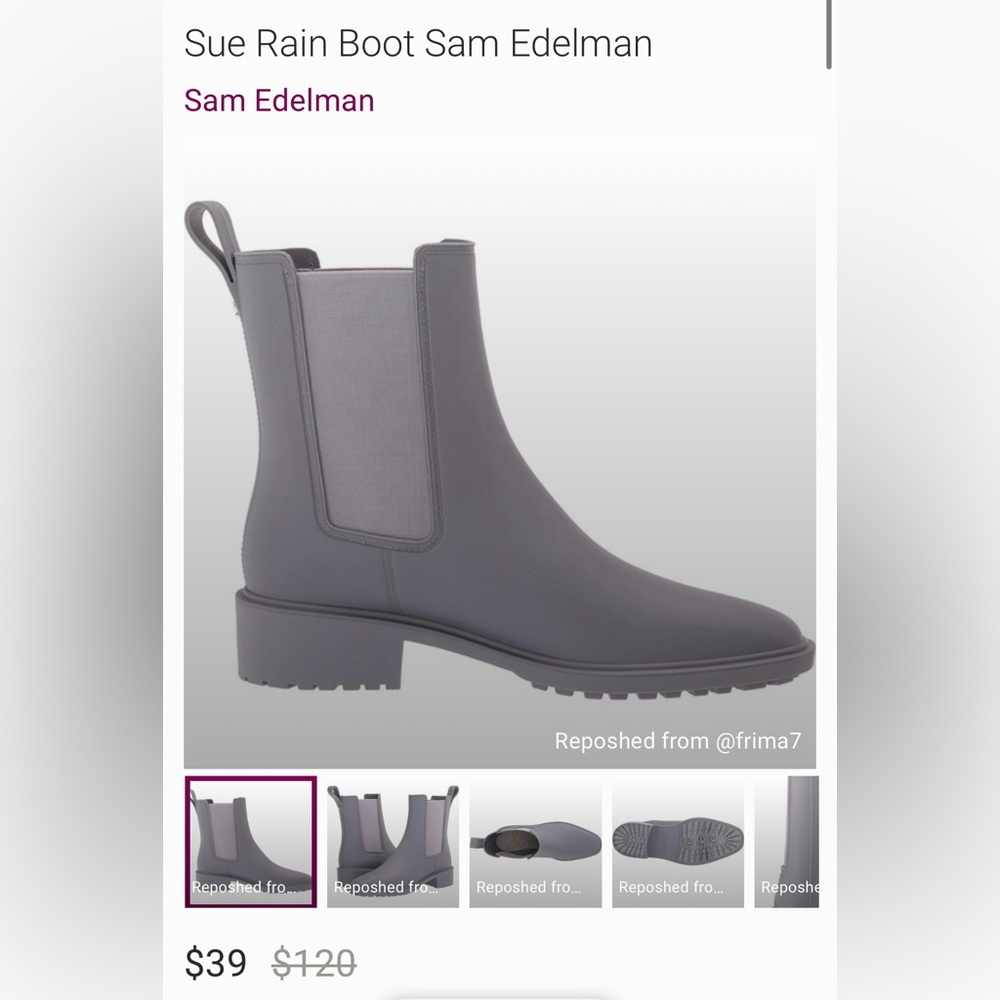 Sue Rain Boot Sam Edelman (NWT re-posh)